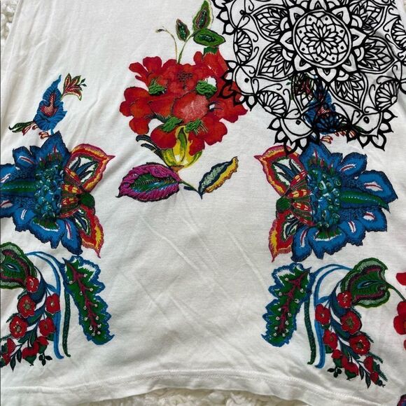 Desigual Ramona Asymmetrical Floral Top - Picture 11 of 12